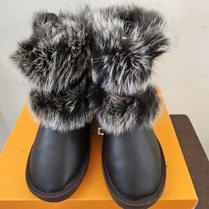 Faux fur boot